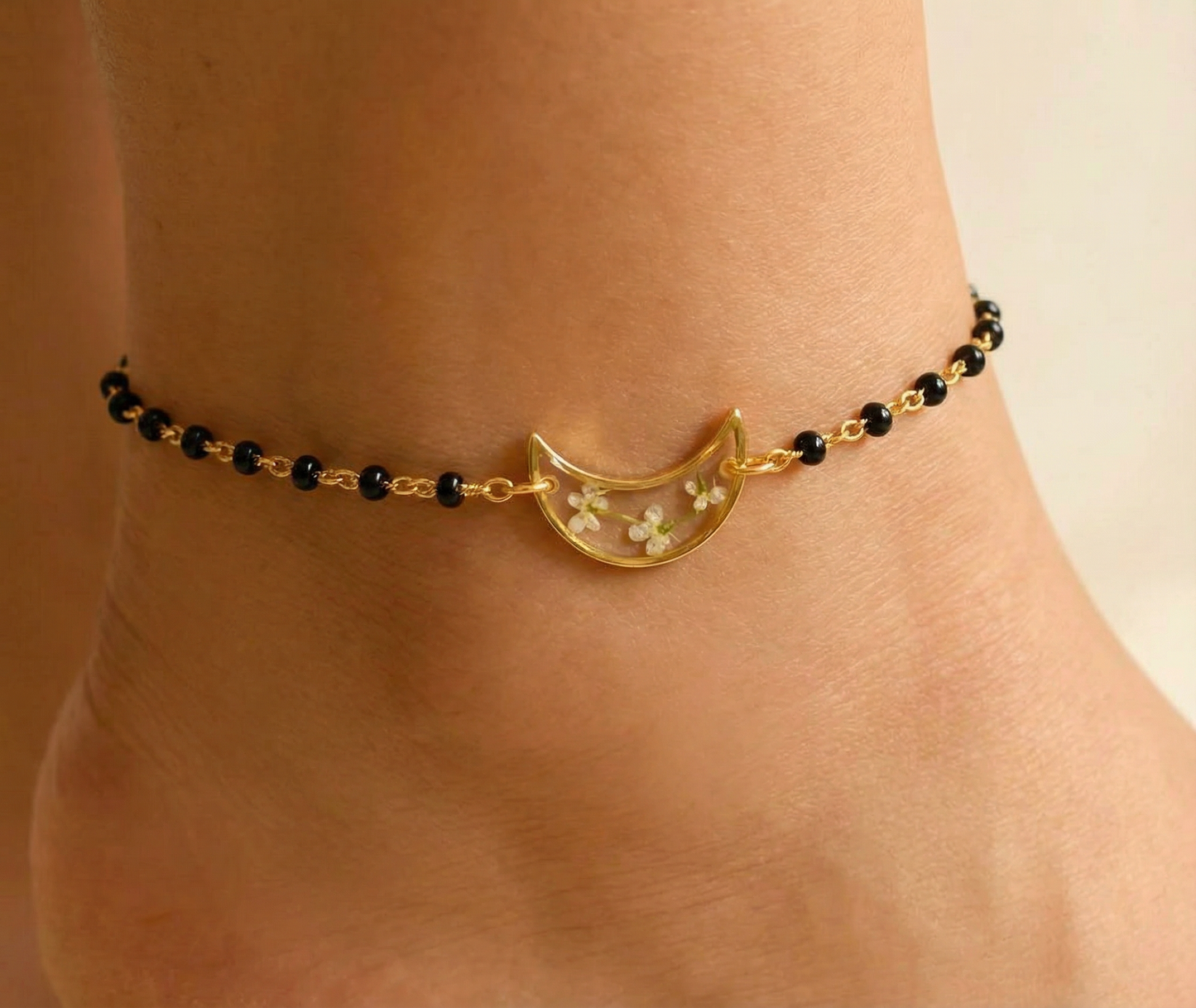 Luna Flower Anklet