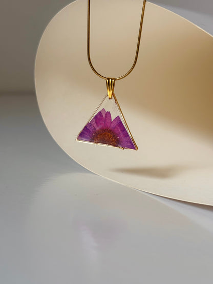 Magenta Daisy Necklace