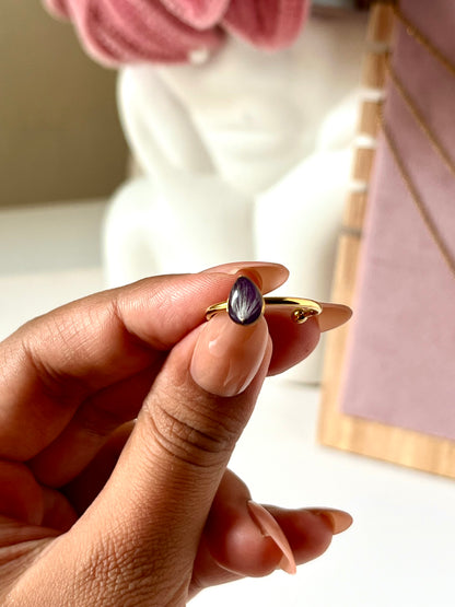 Dandelion Viola Ring
