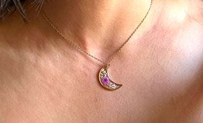 Plum Moon Promise Necklace