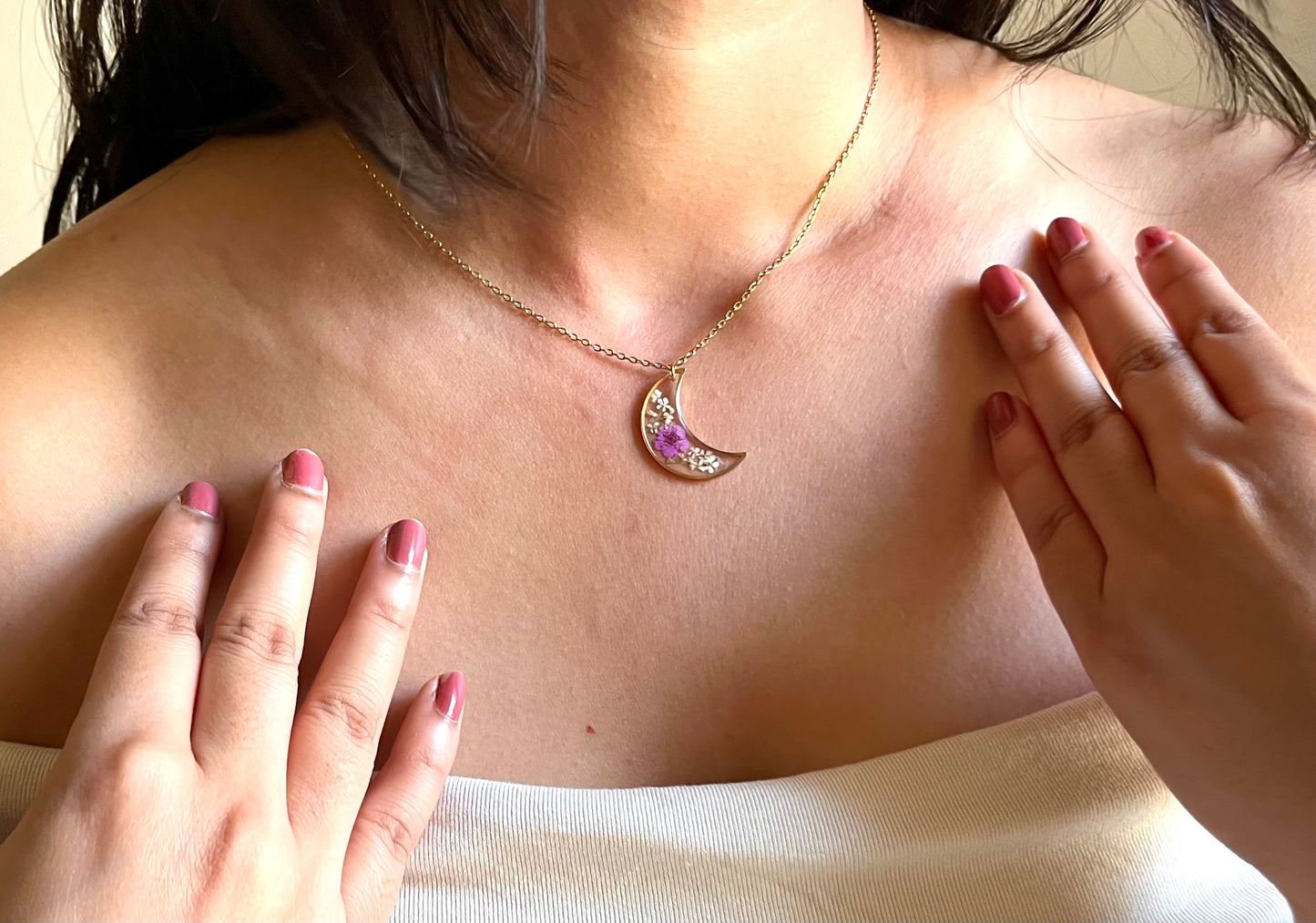 Plum Moon Promise Necklace